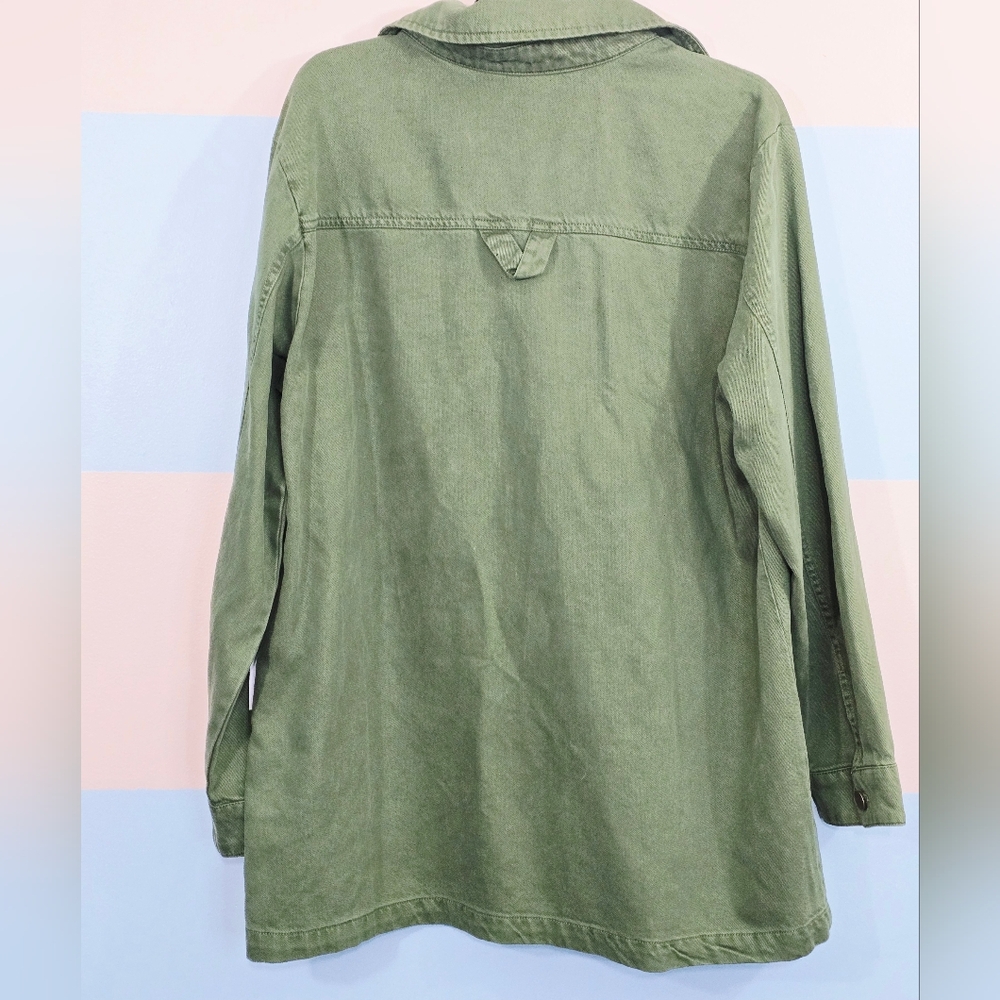NWT Young Fabulous & Broke Oversized Green Utility Jacket/Shirt - Picture 5 of 8